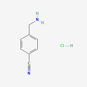 Molecular structure of 4-(Aminomethyl)benzonitrilehydrochloride