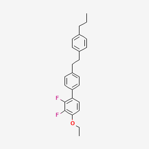 Molecular structure of 4-ethoxy-2,3-difluoro-4'-(4-propylphenethyl)-1,1'-biphenyl