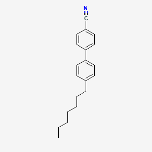 Molecular structure of 4-Cyano-4'-n-heptylbiphenyl