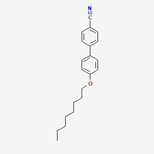 Molecular structure of 4'-(Octyloxy)-4-biphenylcarbonitrile