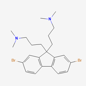 3,3'-(2,7-dibromo-9H-fluorene-9,9-diyl)
bis(N,N-dimethylpropan-1-amine)