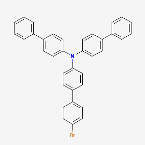 Molecular structure of Bisbiphenyl-4-yl-(4'-broMo-biphenyl-4-yl)-amine(I-38)